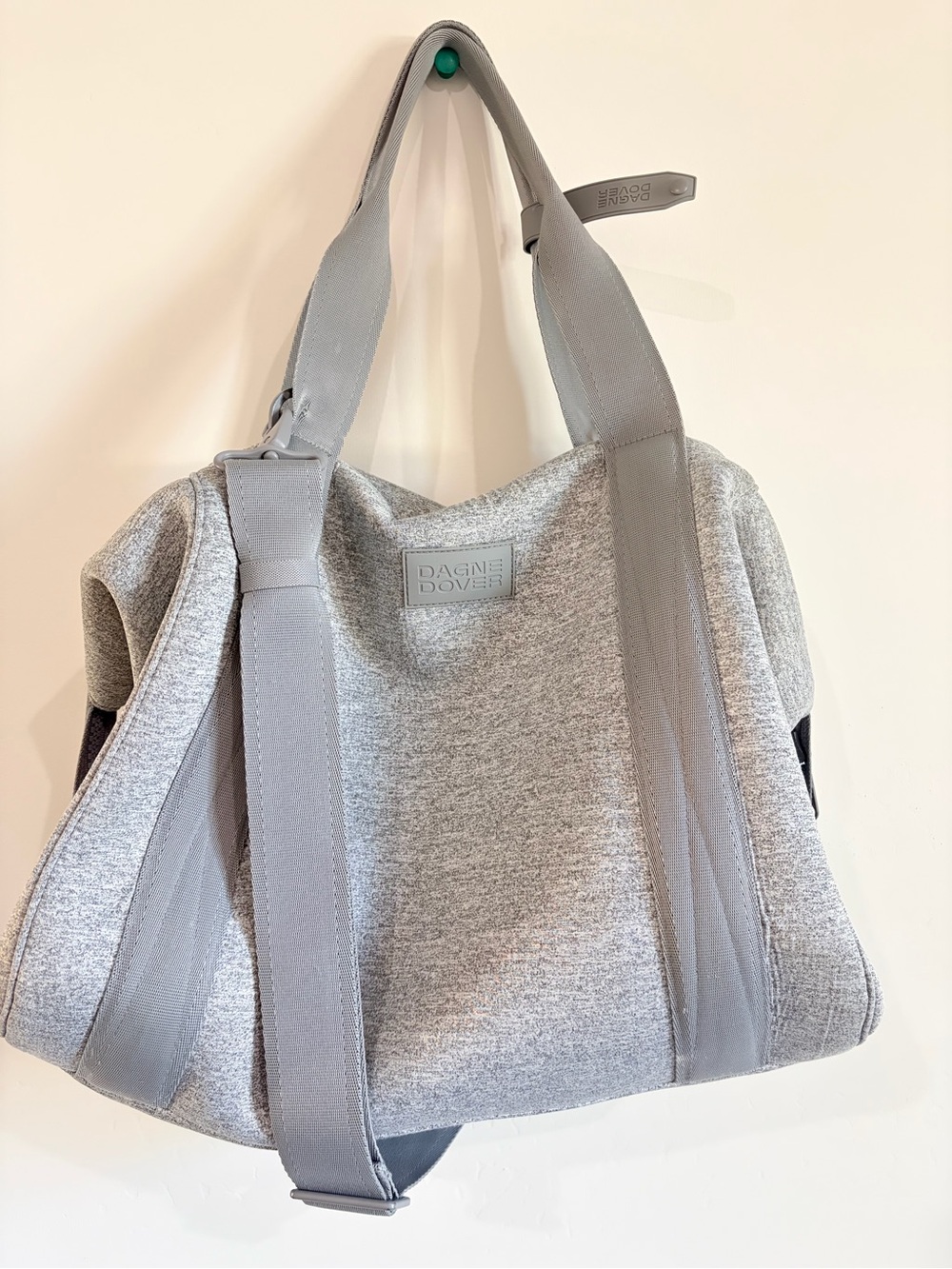 Dagne Dover Heather Gray Landon Medium Carryall Bag Gym Weekender